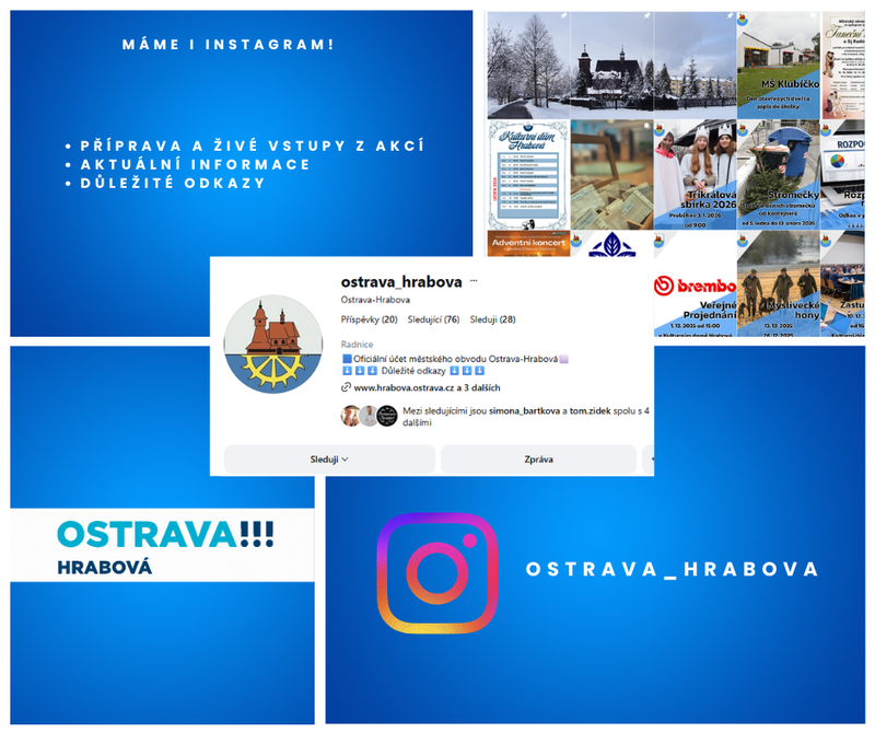 Městský obvod Hrabová je nově také na Instagramu