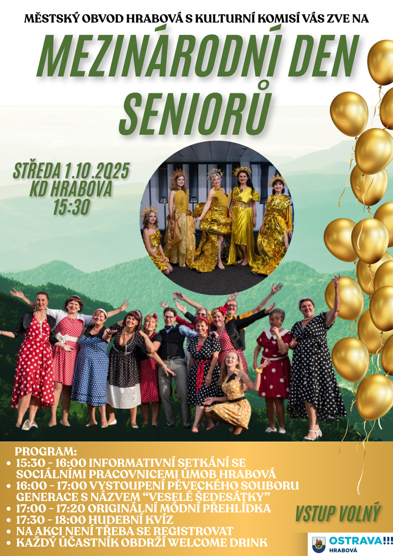 OSLAVTE S NÁMI MEZINÁRODNÍ DEN SENIORŮ