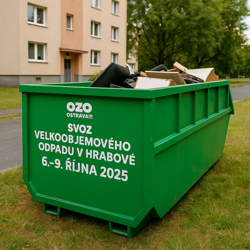 PODZIMNÍ SVOZ VELKOOBJEMOVÉHO ODPADU V HRABOVÉ – 6.–9. ŘÍJNA 2025
