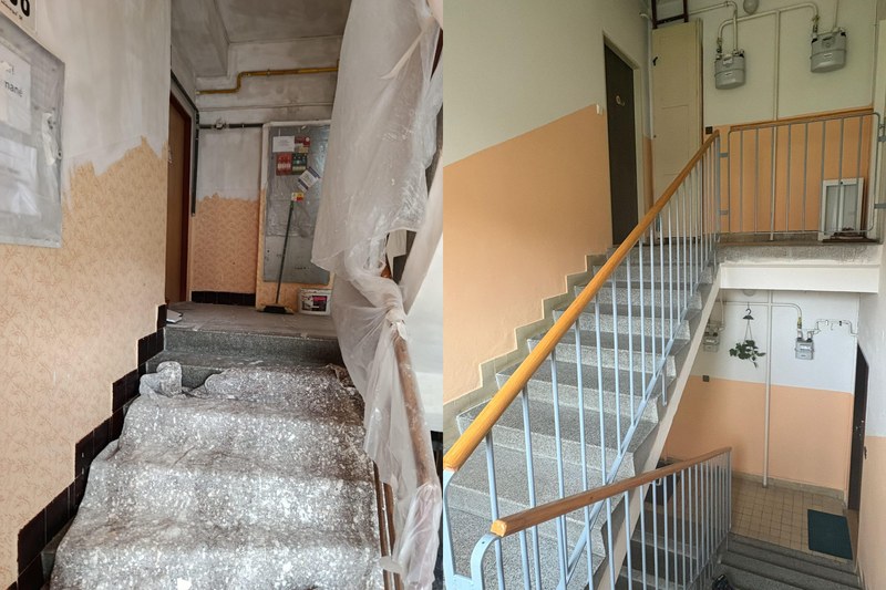PROBÍHAJÍ VÝMALBY SPOLEČNÝCH PROSTOR BYTOVÝCH DOMŮ