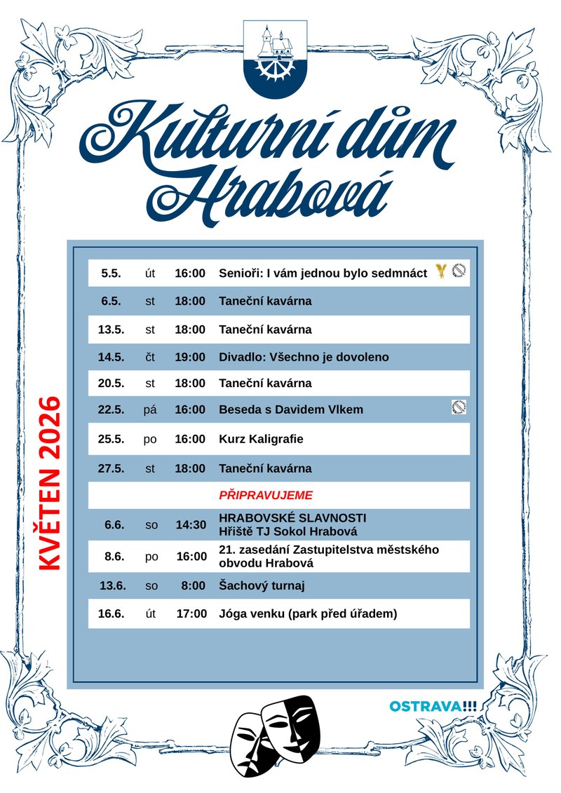 PROGRAM KULTURNÍHO DOMU V KVĚTNU 