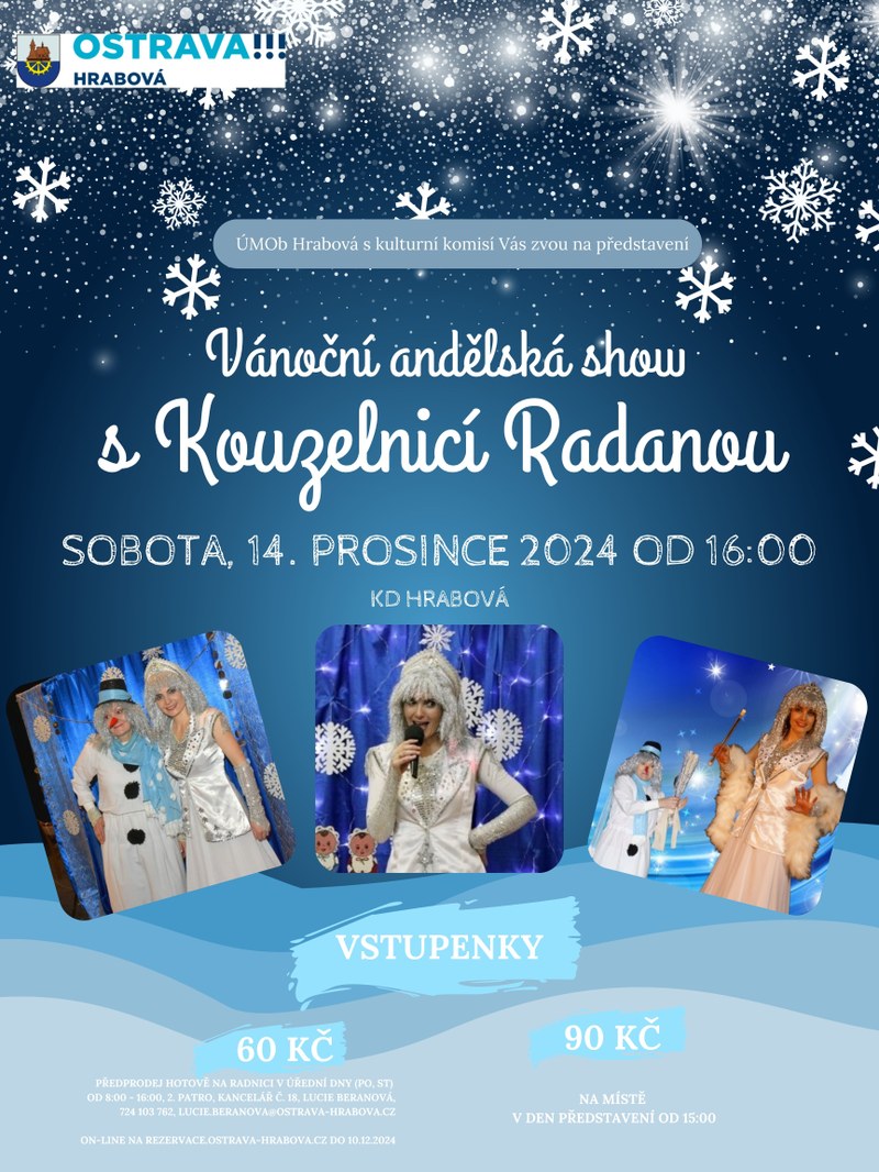 Zveme vás na vánoční show s kouzelnicí Radanou 